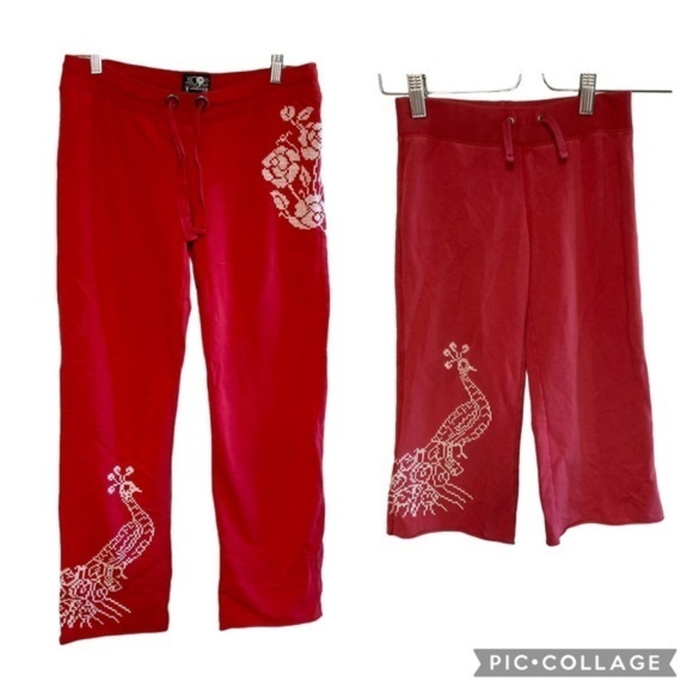 Vtg‎ Y2K RARE lucky brand mommy & me matching embroidered sweatpants 4y M